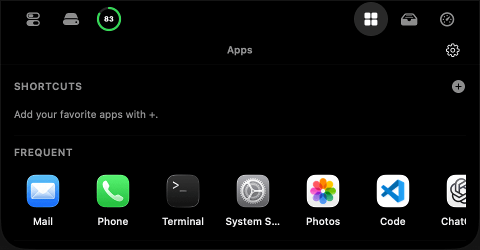 ProfessorNotch app launcher